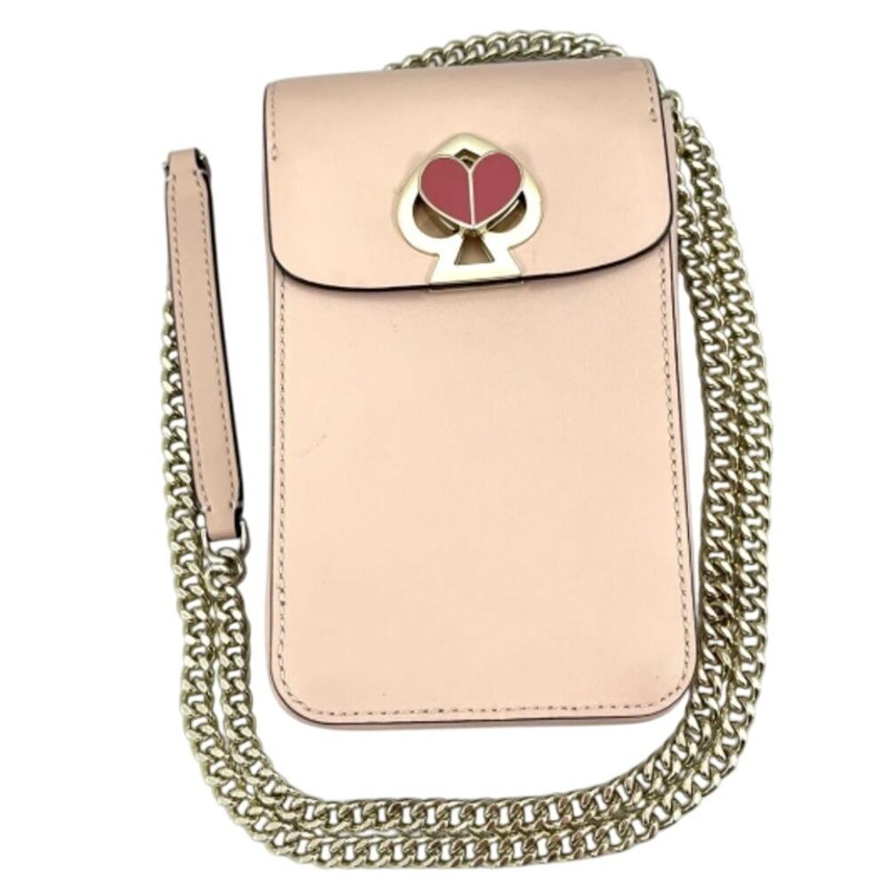 Kate Spade Nicola Blush Pink Leather Phone Crossbody bag